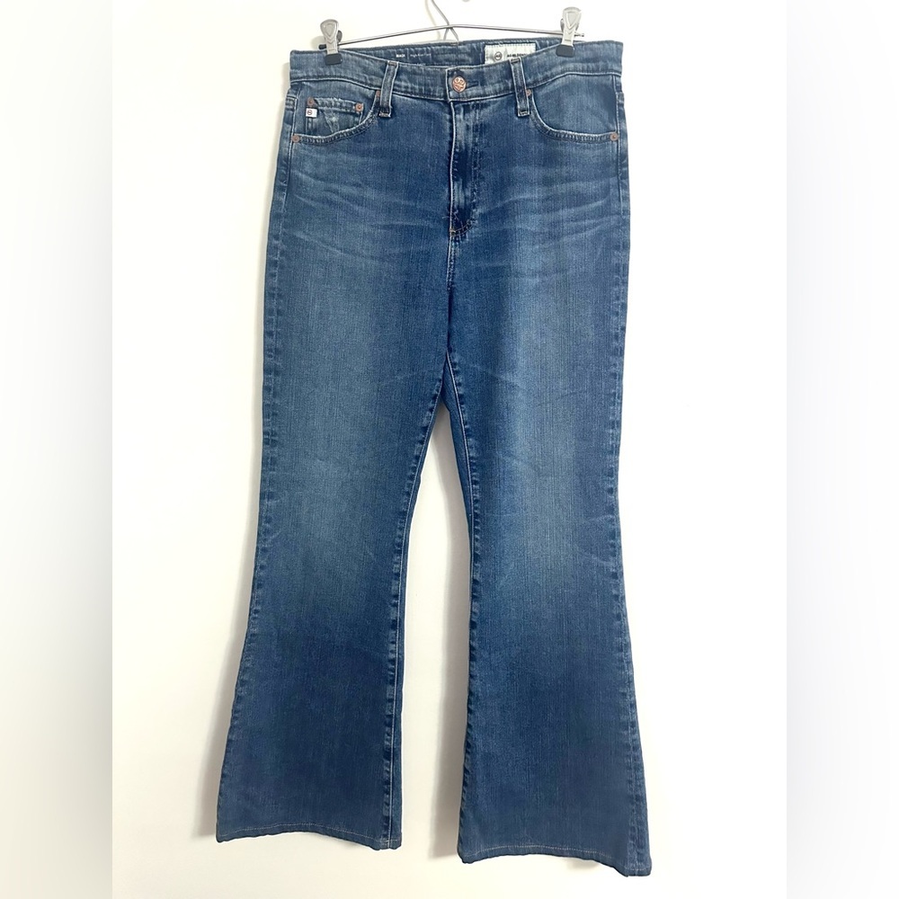 AG Adriano Goldschmied Madi High Rise Flare Jean 30 Medium Wash Full Length